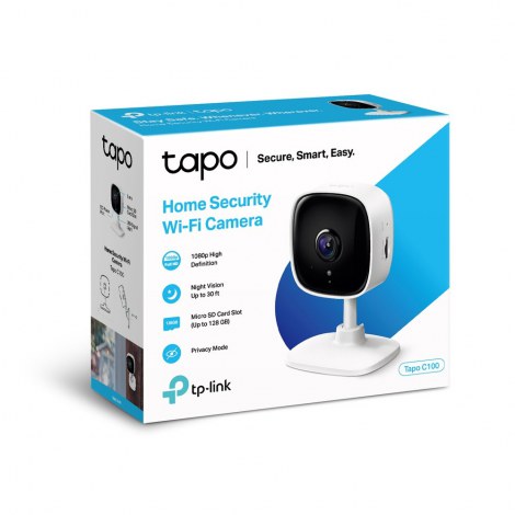 TP-LINK | Home Security Wi-Fi Camera | Tapo C100 | Cube | MP | 3.3mm/F/2.0 | Privacy Mode, Sound and Light Alarm, Motion Detecti - 3